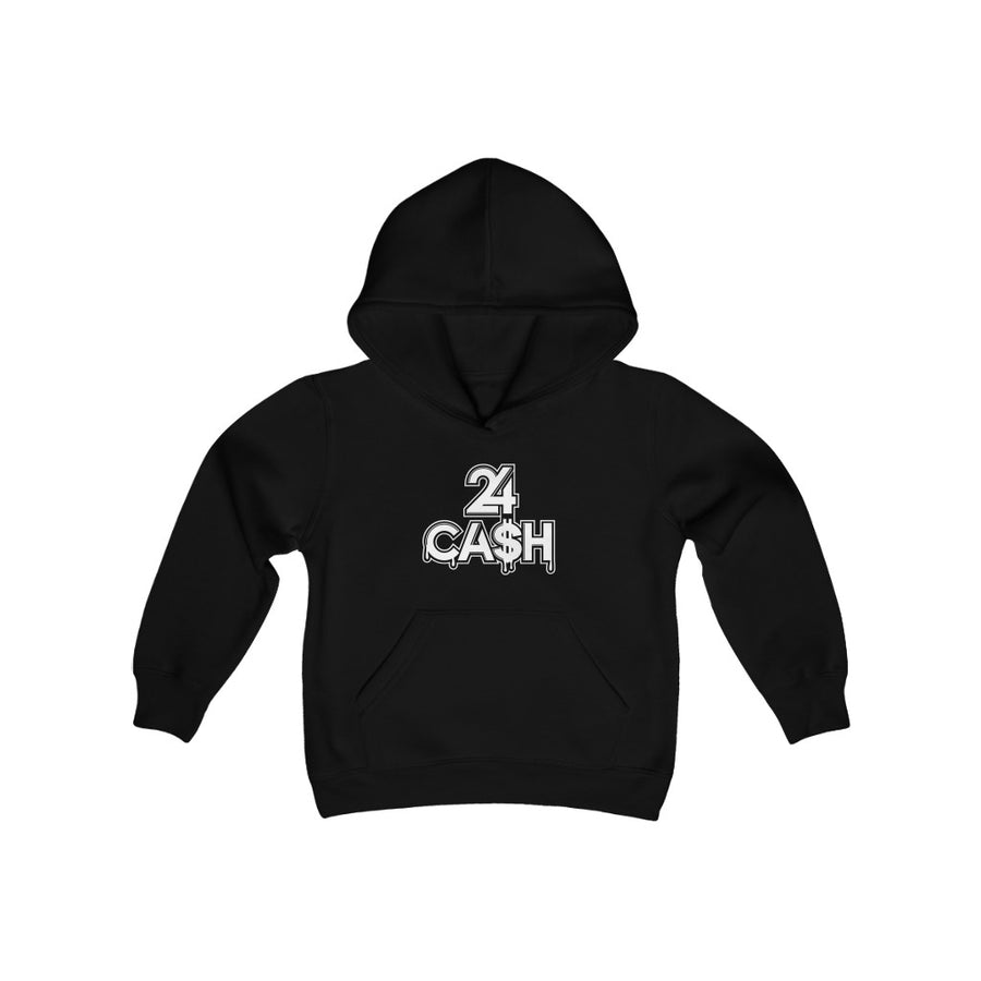 24CA$H Logo YOUTH Hoodie (Center Logo / Unisex Hooded Sweatshirt)