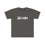 24CA$H Logo Adult Tee (Horizontal Light Logo / Unisex Softstyle T-Shirt) - 24CA$H