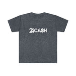 24CA$H Logo Adult Tee (Horizontal Light Logo / Unisex Softstyle T-Shirt) - 24CA$H