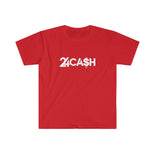 24CA$H Logo Adult Tee (Horizontal Light Logo / Unisex Softstyle T-Shirt) - 24CA$H