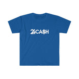 24CA$H Logo Adult Tee (Horizontal Light Logo / Unisex Softstyle T-Shirt) - 24CA$H