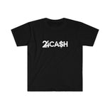 24CA$H Logo Adult Tee (Horizontal Light Logo / Unisex Softstyle T-Shirt) - 24CA$H