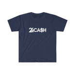 24CA$H Logo Adult Tee (Horizontal Light Logo / Unisex Softstyle T-Shirt) - 24CA$H